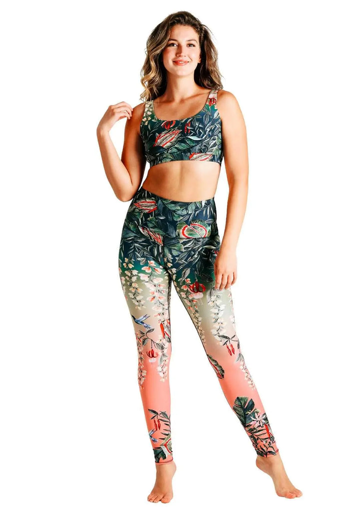 Feeling Ferntastic Printed Yoga Leggings by Yoga Democracy Yoga Democracy
