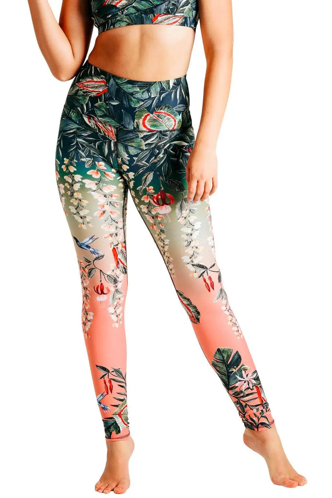 Feeling Ferntastic Printed Yoga Leggings by Yoga Democracy Yoga Democracy
