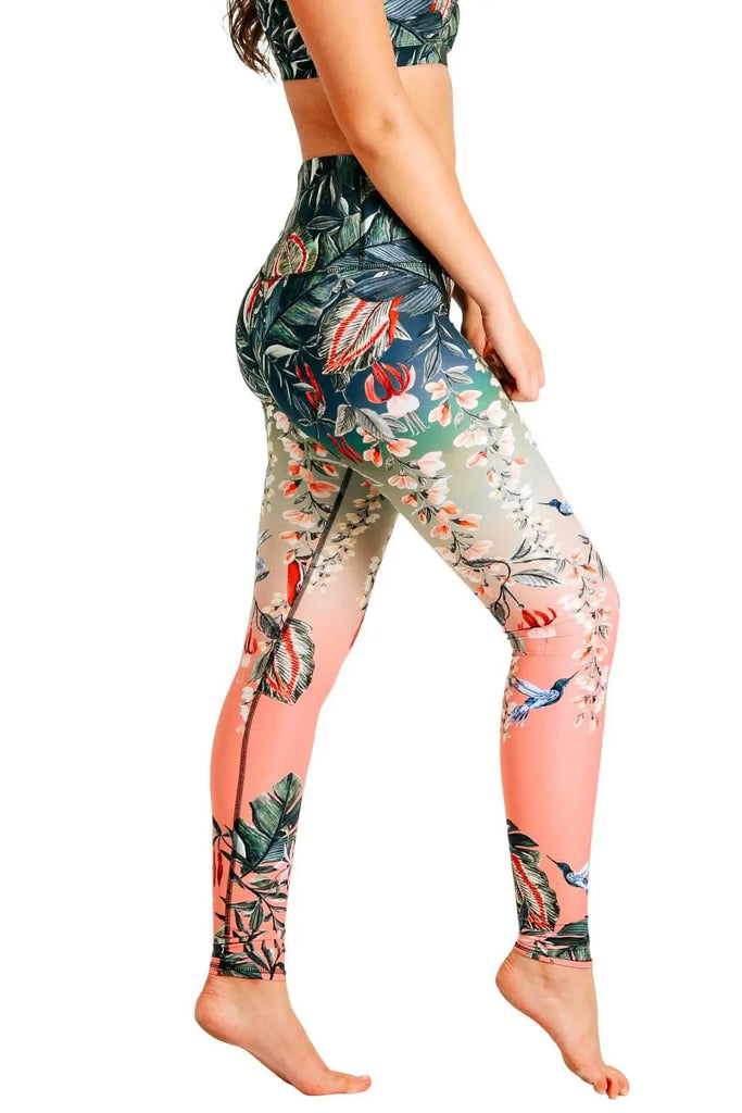 Feeling Ferntastic Printed Yoga Leggings by Yoga Democracy Yoga Democracy