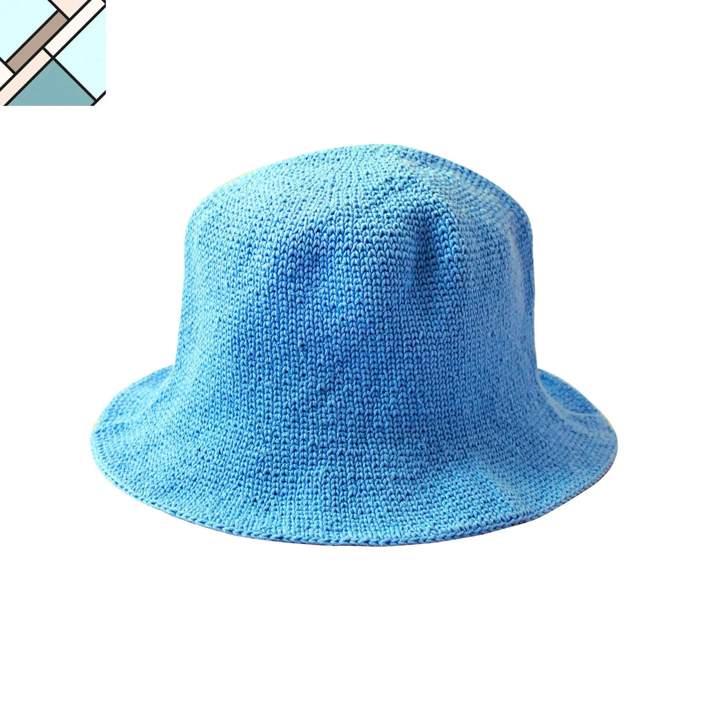 Florette Crochet Bucket Hat in Periwinkle Blue by BrunnaCo BRUNNA CO