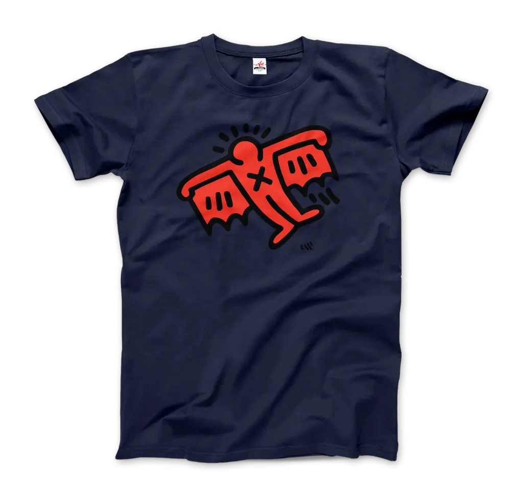 Flying Devil Icon, 1990 Street Art T-Shirt by Art-O-Rama Shop ART-O-RAMA-SHOP