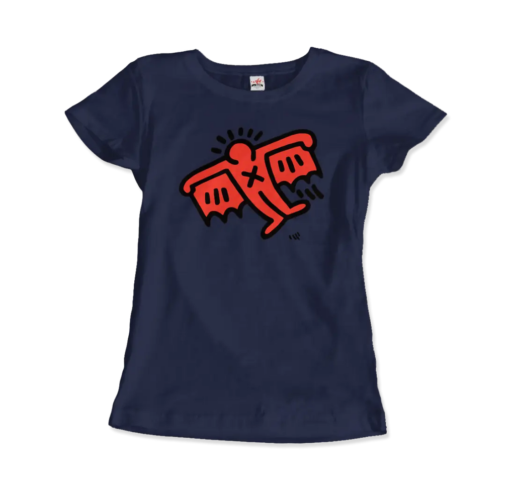 Flying Devil Icon, 1990 Street Art T-Shirt by Art-O-Rama Shop ART-O-RAMA-SHOP