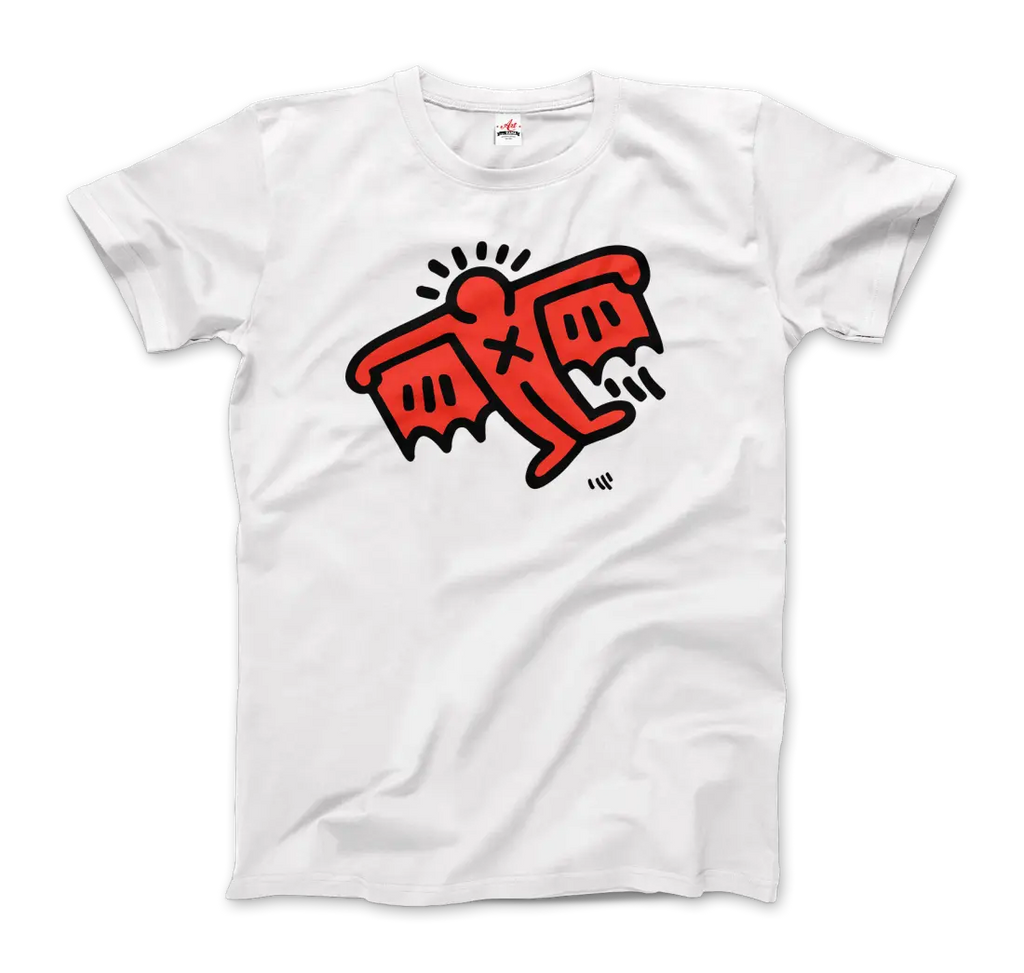 Flying Devil Icon, 1990 Street Art T-Shirt by Art-O-Rama Shop ART-O-RAMA-SHOP