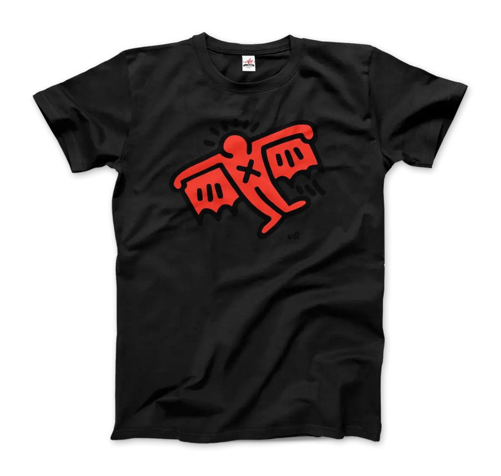 Flying Devil Icon, 1990 Street Art T-Shirt by Art-O-Rama Shop ART-O-RAMA-SHOP