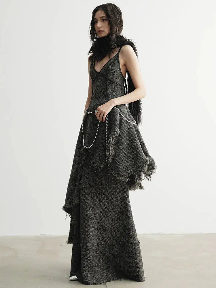 Frandie Long Freyed Skirt by Marigold Shadows Marigold Shadows