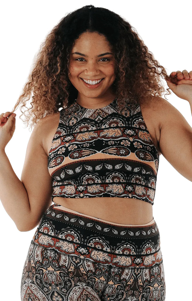Free Range Sports Bra - Espresso Yourself by Yoga Democracy Yoga Democracy