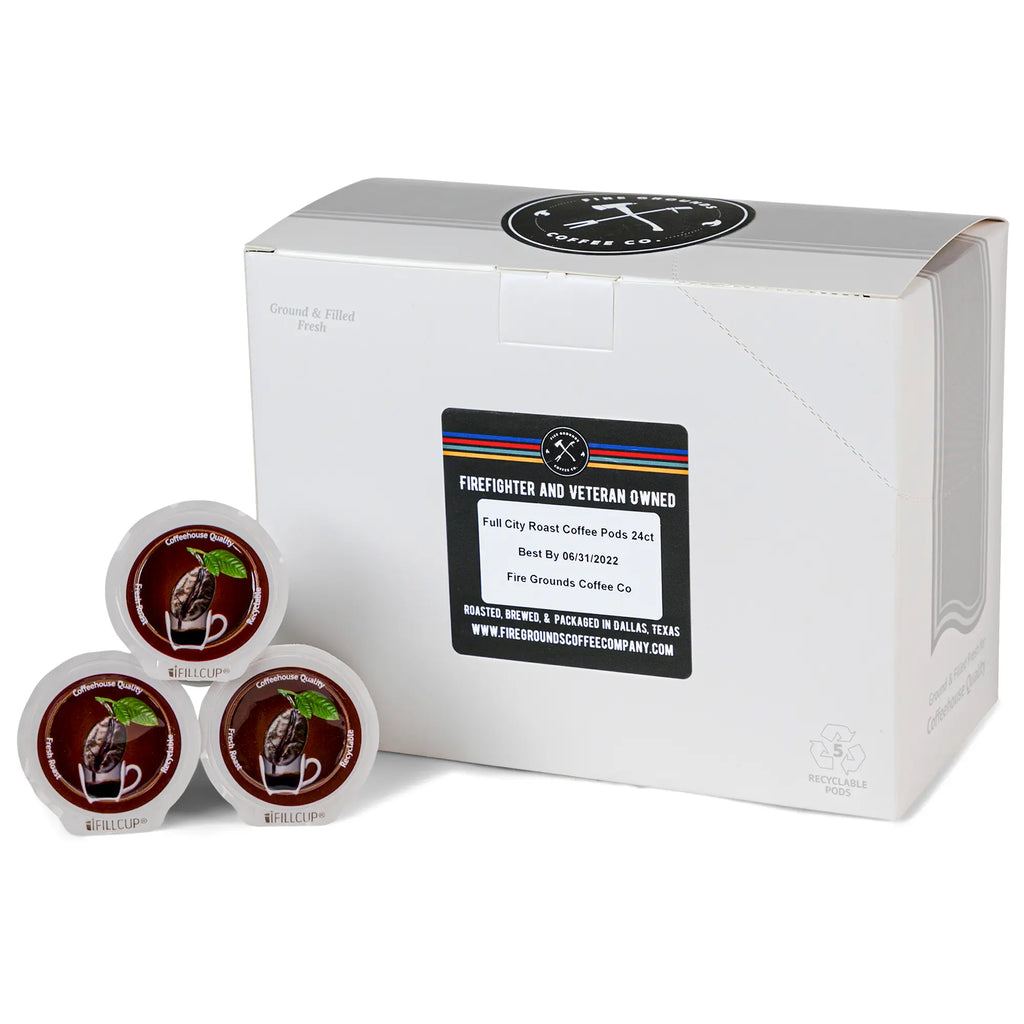 Full City Roast (Med-Dark) Coffee Pods by fire grounds coffee company fire grounds coffee company