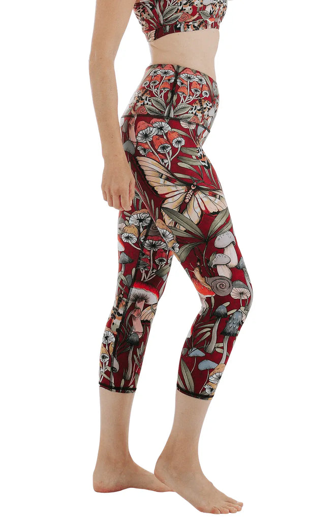 Fun Gal Printed Yoga Crops by Yoga Democracy Yoga Democracy