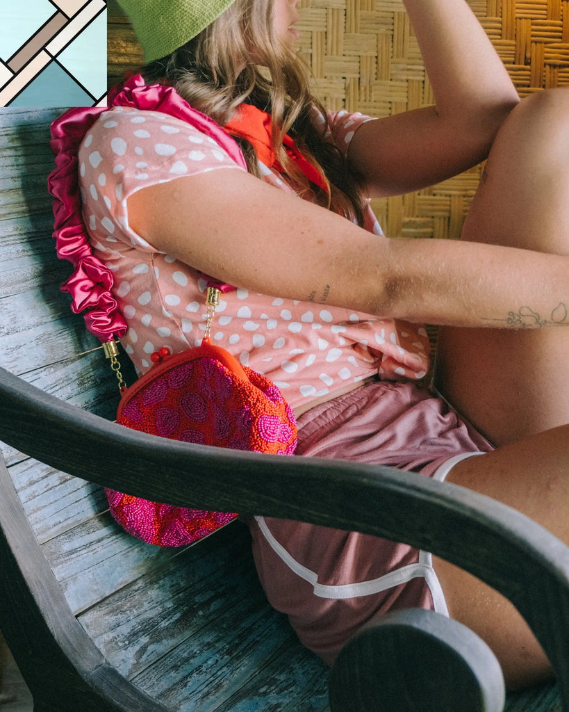 GIRL Seaside Runner Bamboo Shorts, in Desert Rose by BrunnaCo BRUNNA CO