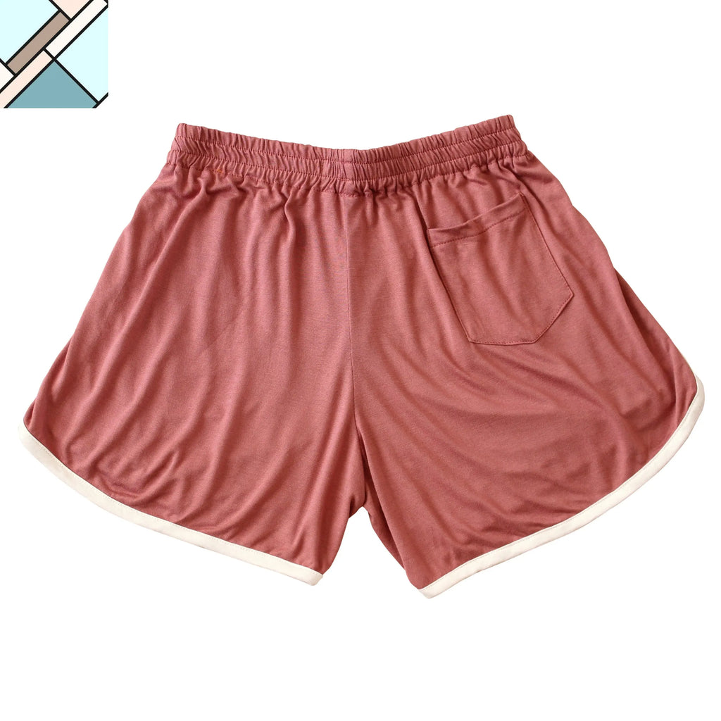 GIRL Seaside Runner Bamboo Shorts, in Desert Rose by BrunnaCo BRUNNA CO