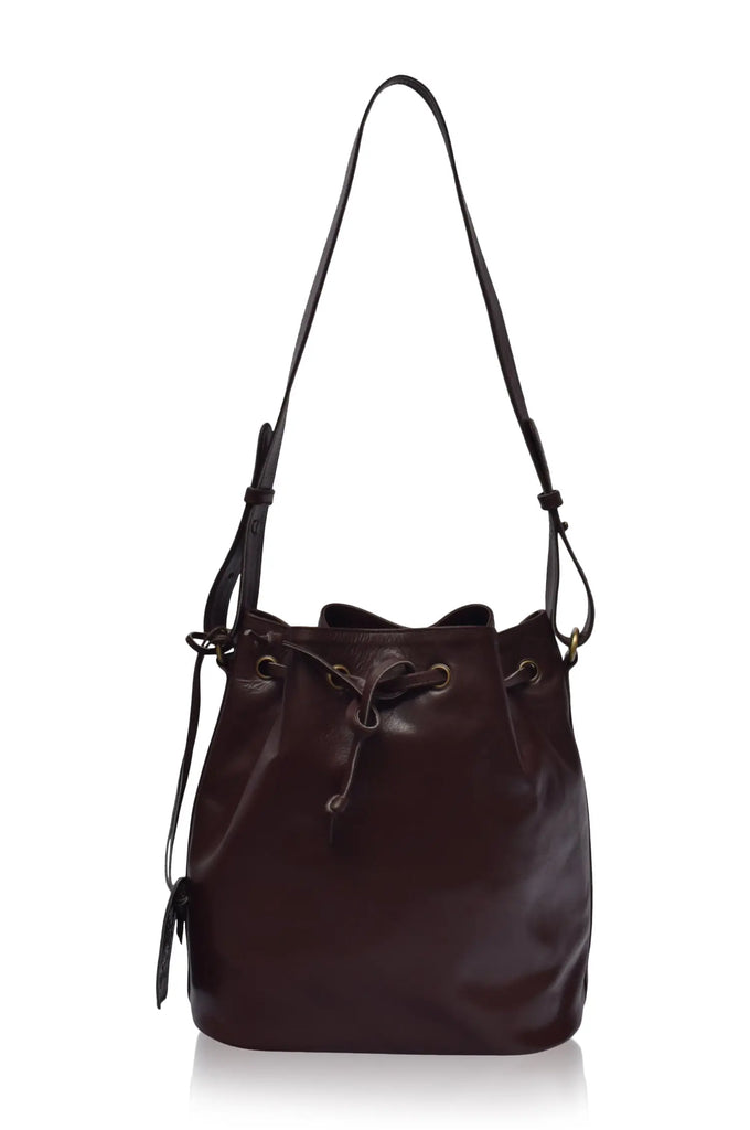 Geneva Drawstring Leather Bag by Bali ELF Bali ELF