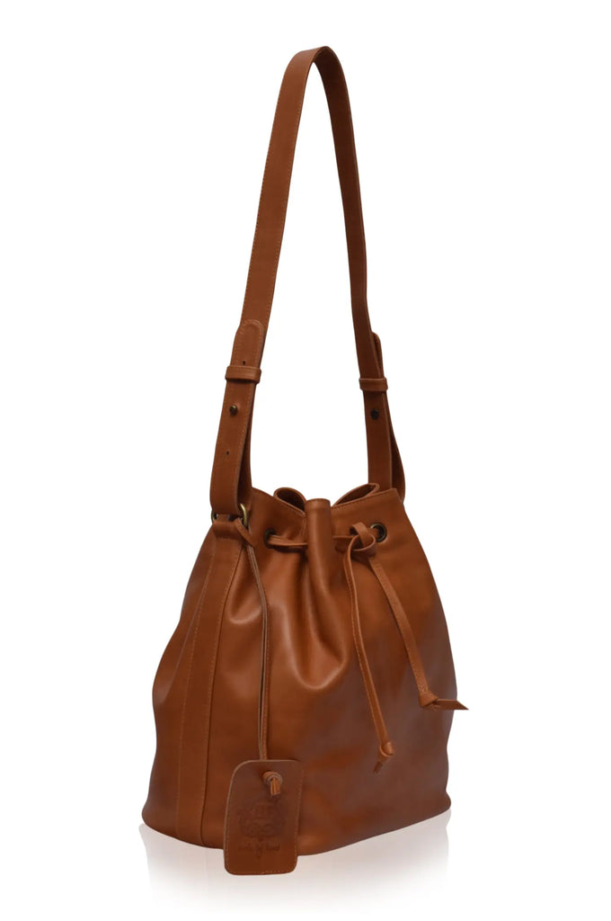 Geneva Drawstring Leather Bag by Bali ELF Bali ELF
