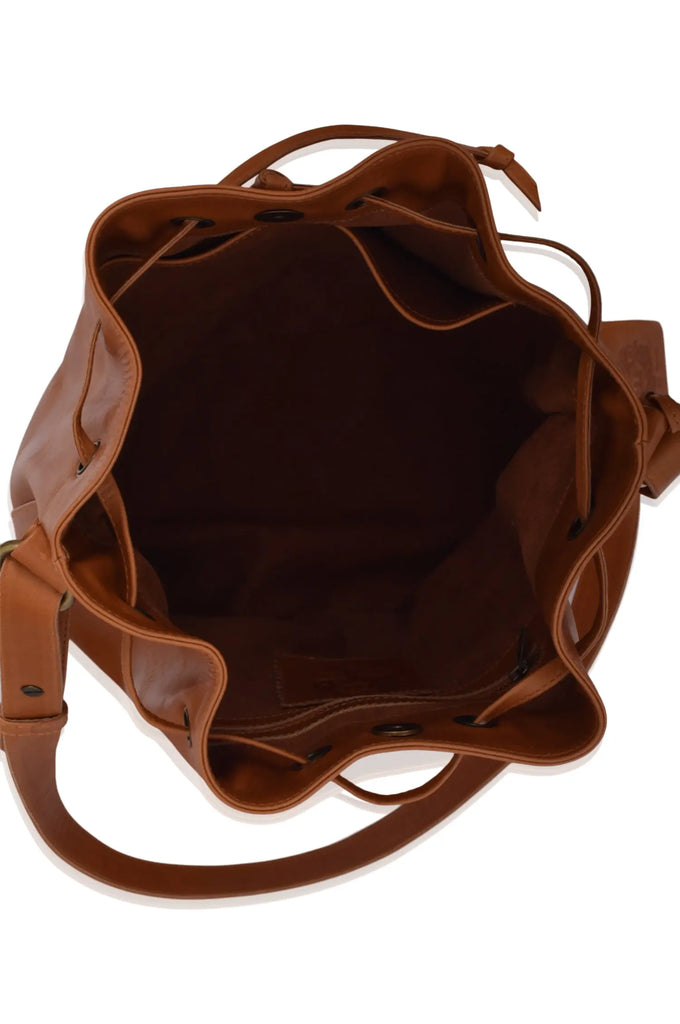 Geneva Drawstring Leather Bag by Bali ELF Bali ELF