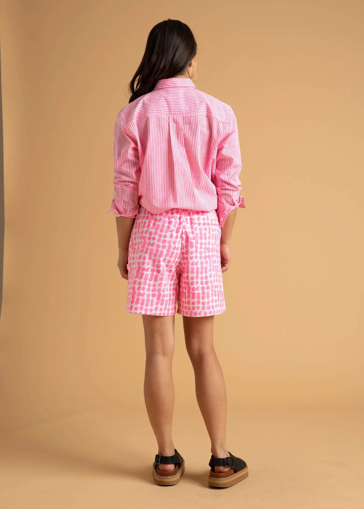 Good Boyfriend Shirt - Menswear Stripe Neon Pink by And For Good And For Good