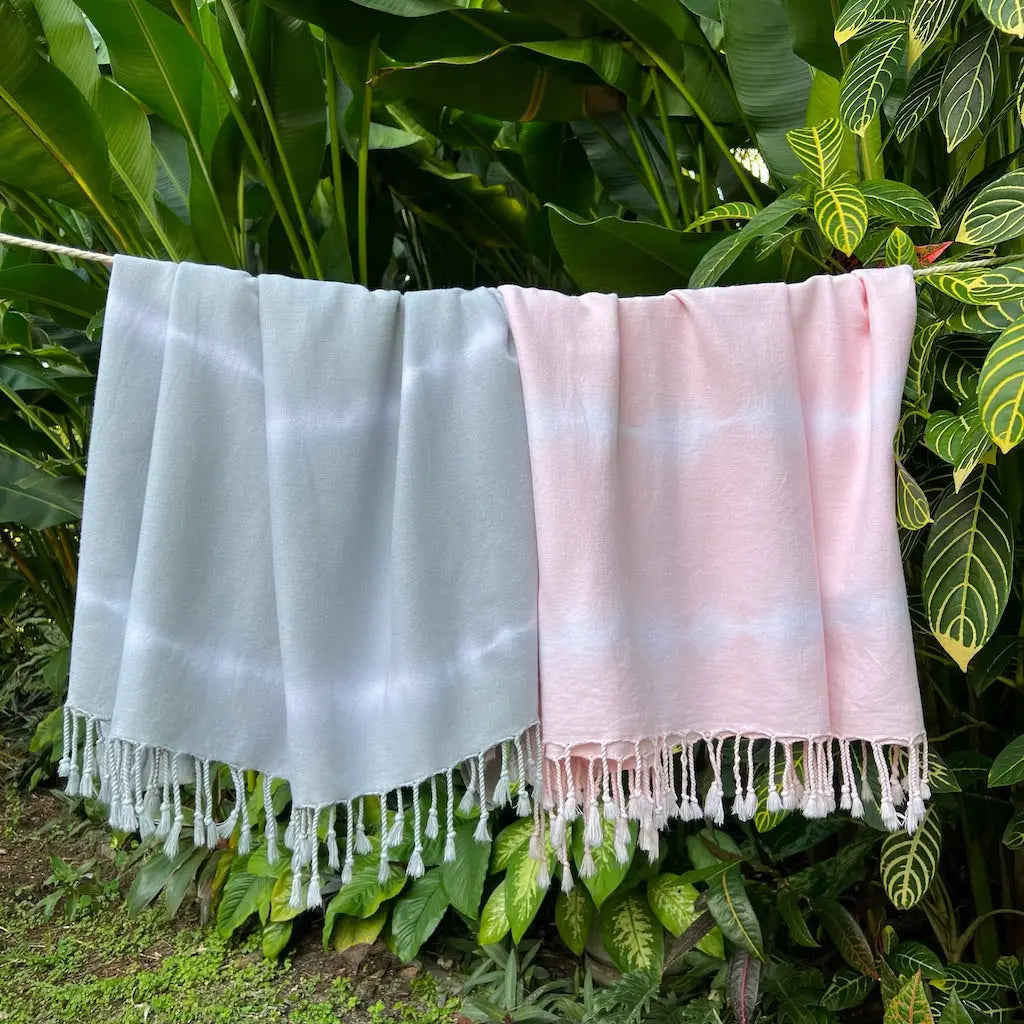 Gray Tie Dye Turkish Beach Towel by SLATE + SALT SLATE + SALT