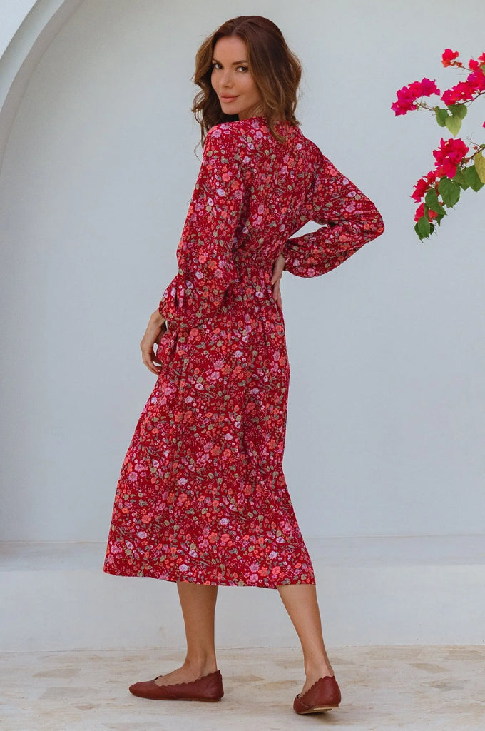 Greta Long Sleeve Midi Dress by Bali ELF Bali ELF