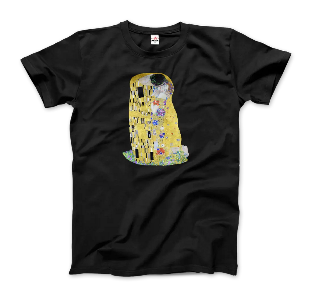 Gustav Klimt The Kiss (or The Lovers), 1908 Artwork T-Shirt by Art-O-Rama Shop ART-O-RAMA-SHOP