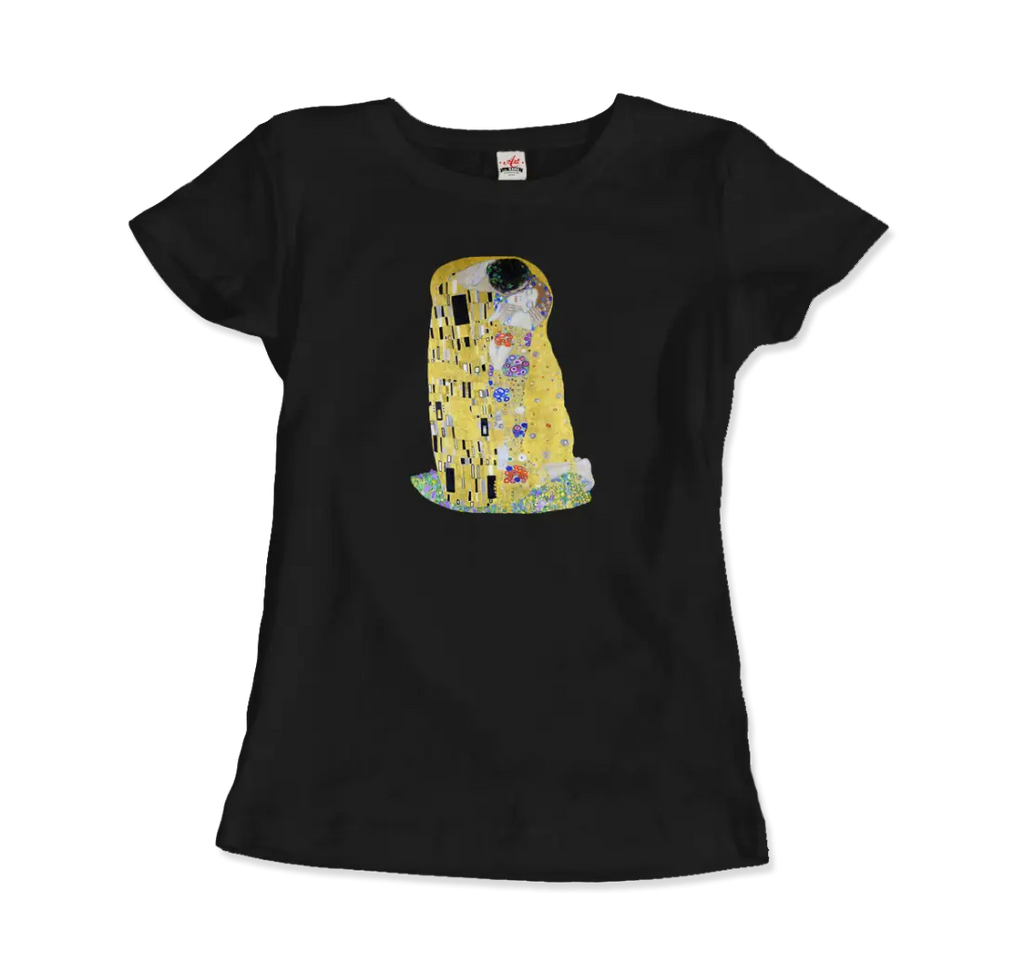 Gustav Klimt The Kiss (or The Lovers), 1908 Artwork T-Shirt by Art-O-Rama Shop ART-O-RAMA-SHOP