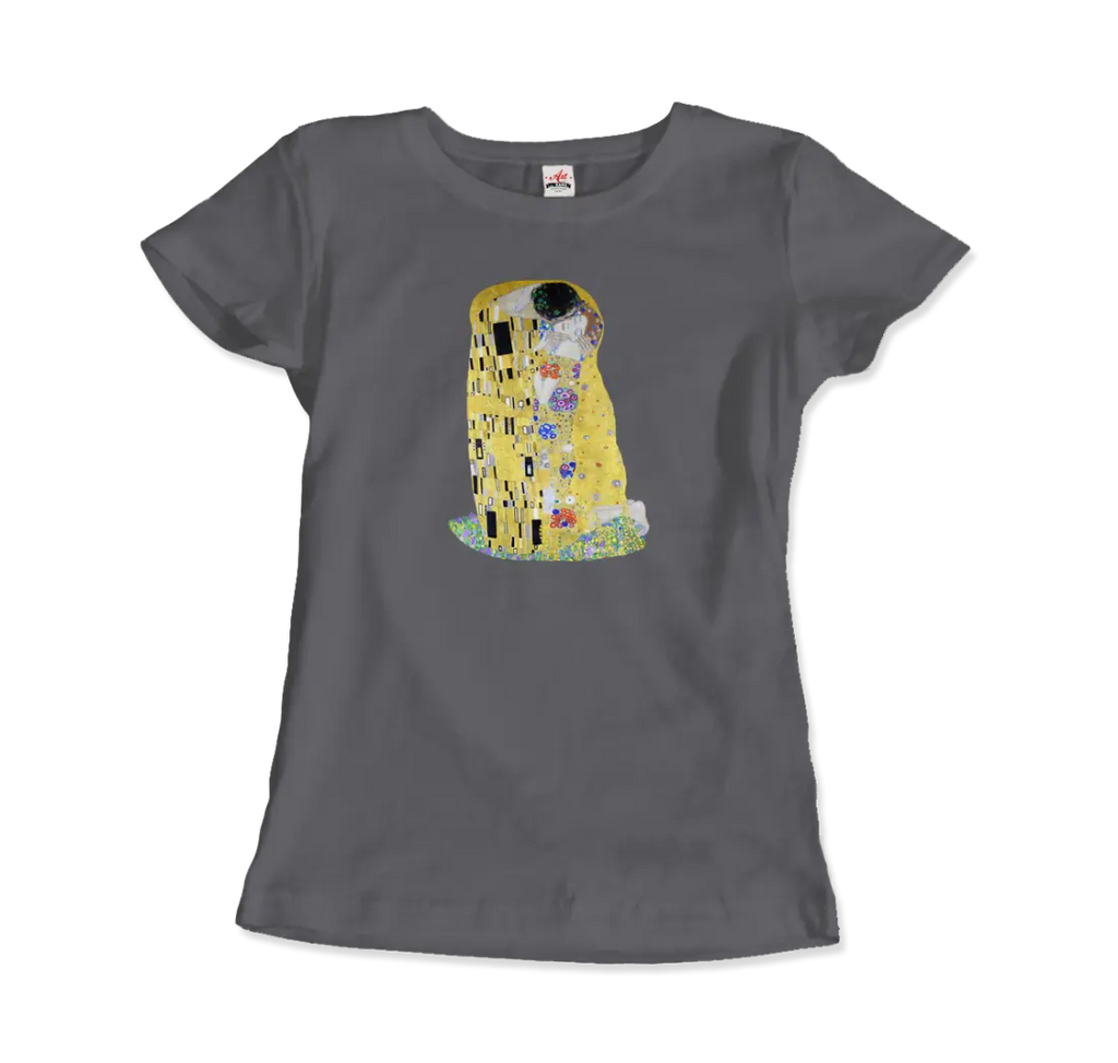 Gustav Klimt The Kiss (or The Lovers), 1908 Artwork T-Shirt by Art-O-Rama Shop ART-O-RAMA-SHOP