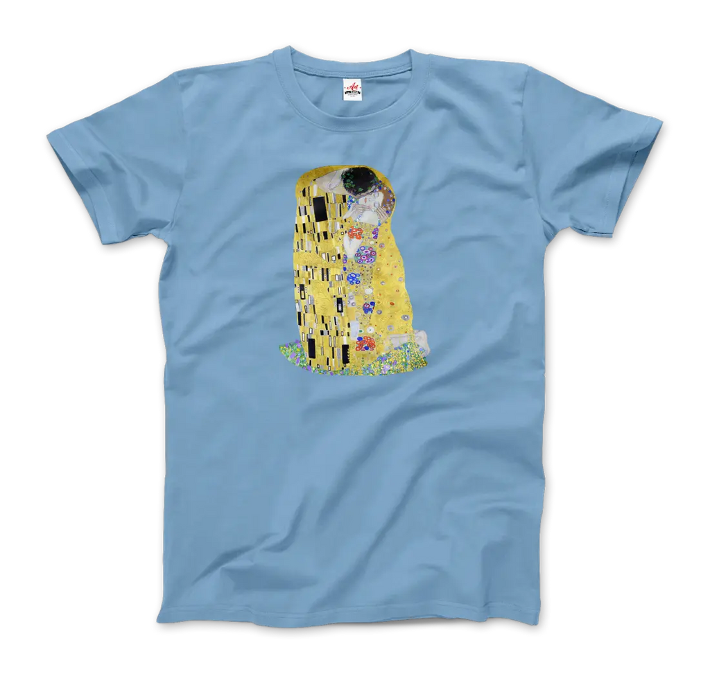 Gustav Klimt The Kiss (or The Lovers), 1908 Artwork T-Shirt by Art-O-Rama Shop ART-O-RAMA-SHOP