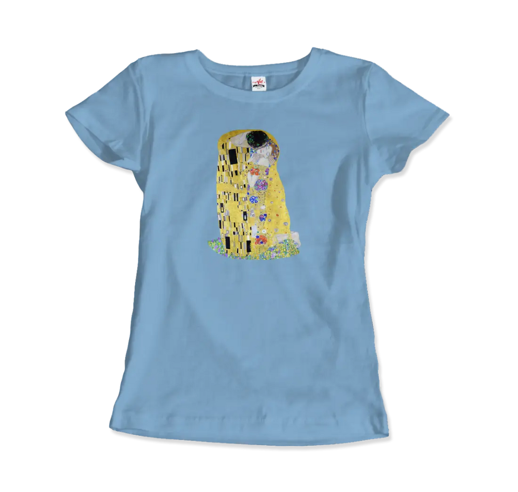 Gustav Klimt The Kiss (or The Lovers), 1908 Artwork T-Shirt by Art-O-Rama Shop ART-O-RAMA-SHOP