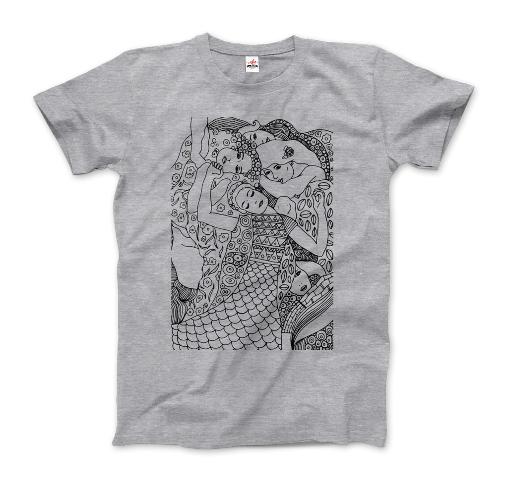 Gustav Klimt The Virgin (Maiden) 1913 Sketch T-Shirt by Art-O-Rama Shop Art-O-Rama Shop