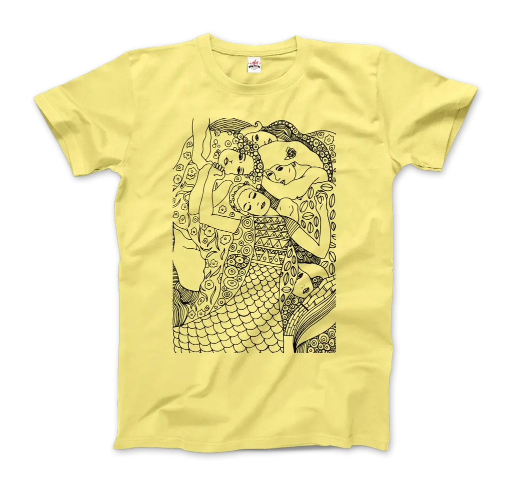 Gustav Klimt The Virgin (Maiden) 1913 Sketch T-Shirt by Art-O-Rama Shop Art-O-Rama Shop