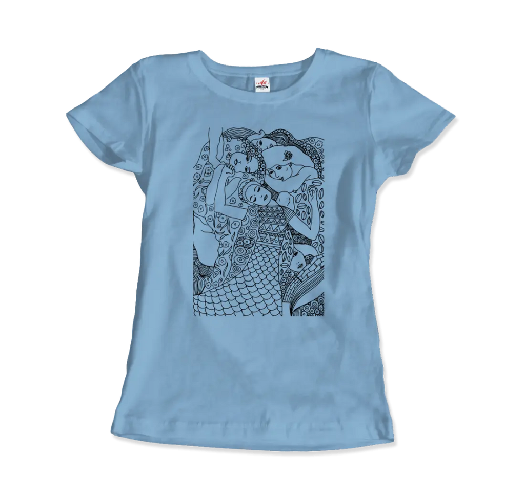 Gustav Klimt The Virgin (Maiden) 1913 Sketch T-Shirt by Art-O-Rama Shop Art-O-Rama Shop