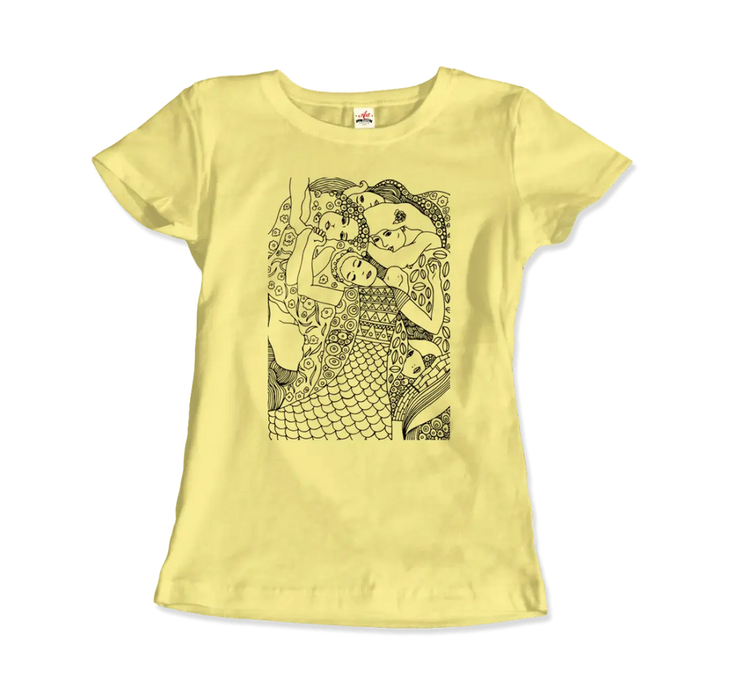 Gustav Klimt The Virgin (Maiden) 1913 Sketch T-Shirt by Art-O-Rama Shop Art-O-Rama Shop