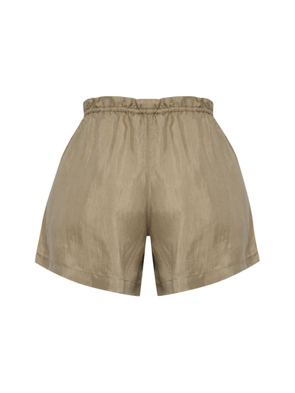Lucid Flow Tie Shorts - Khaki Green
