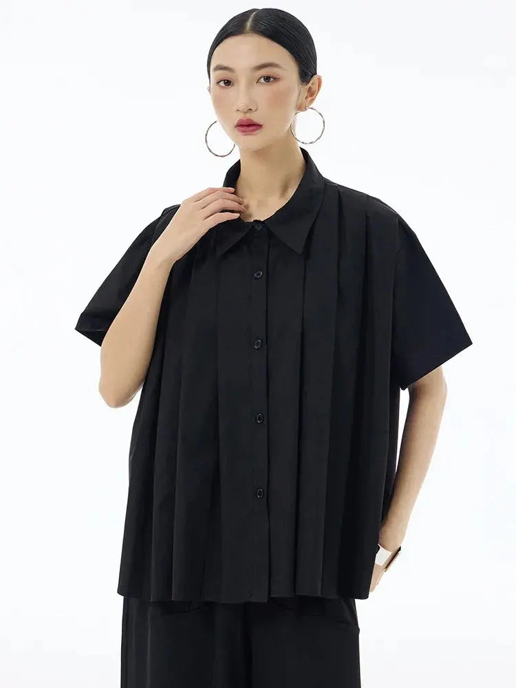 Hammi Pleated Blouse by Marigold Shadows Marigold Shadows