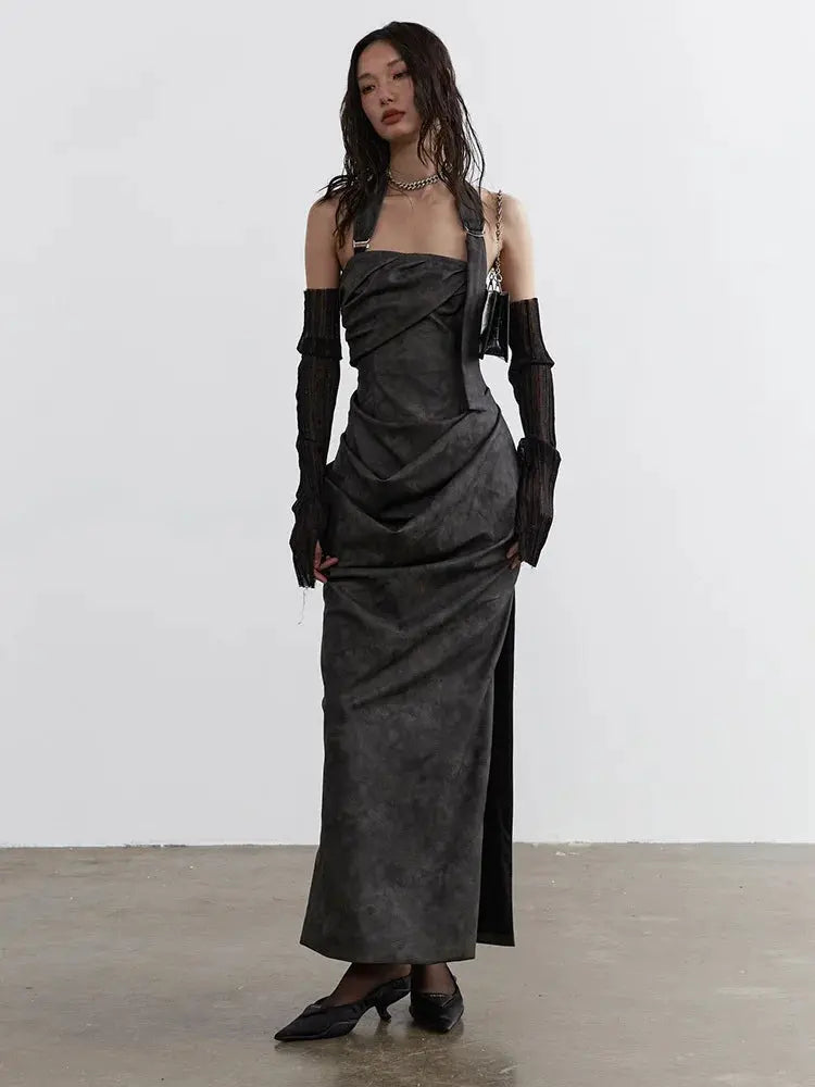 Harnetta Asymmetrical Tube Top Dress by Marigold Shadows Marigold Shadows