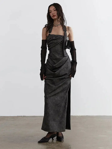 Harnetta Asymmetrical Tube Top Dress by Marigold Shadows Marigold Shadows