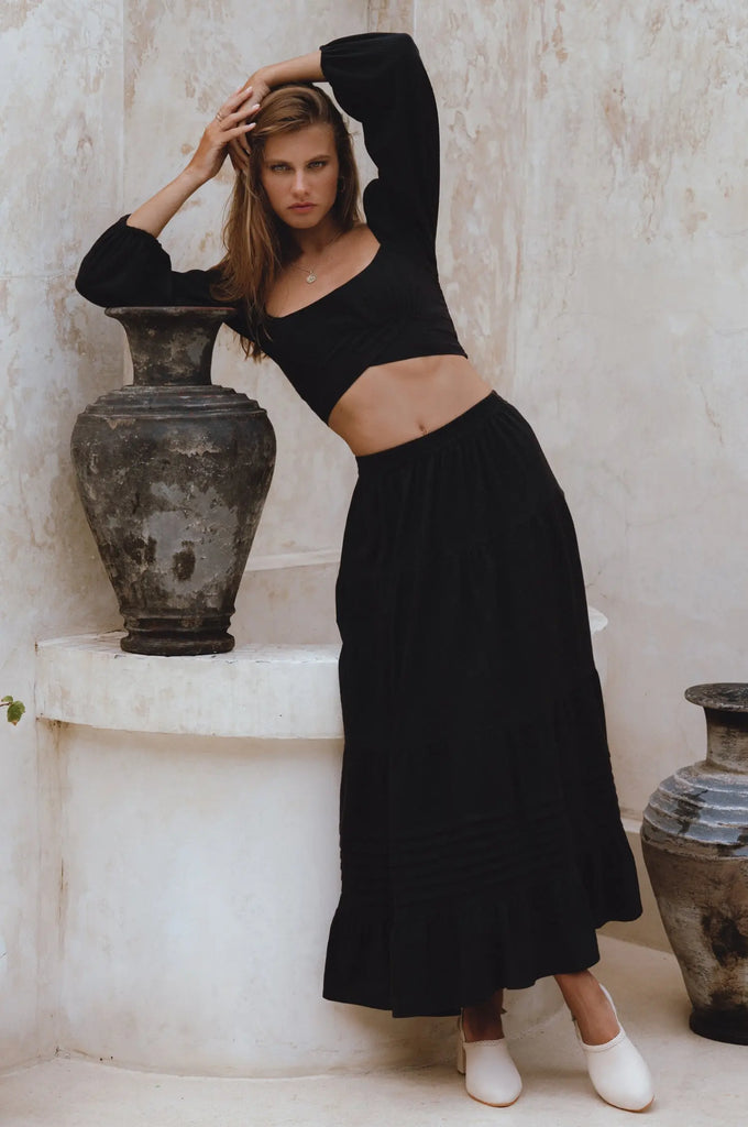 Helsa Long Sleeve Linen Top by Bali Lane Bali Lane