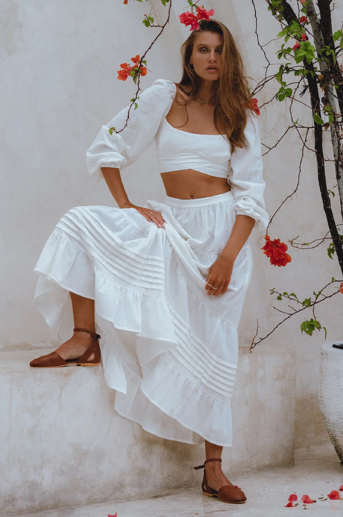 Helsa Long Sleeve Linen Top by Bali Lane Bali Lane