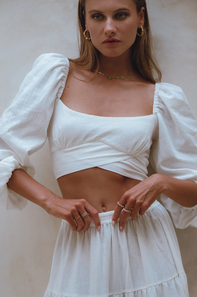 Helsa Long Sleeve Linen Top by Bali Lane Bali Lane