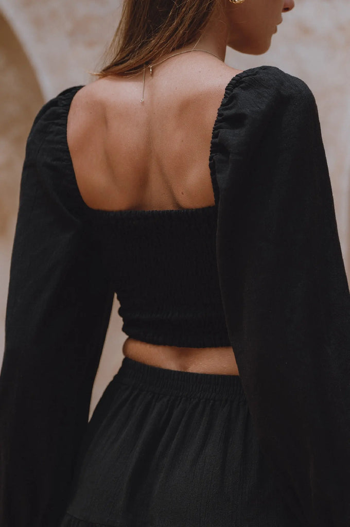 Helsa Long Sleeve Linen Top by Bali Lane Bali Lane