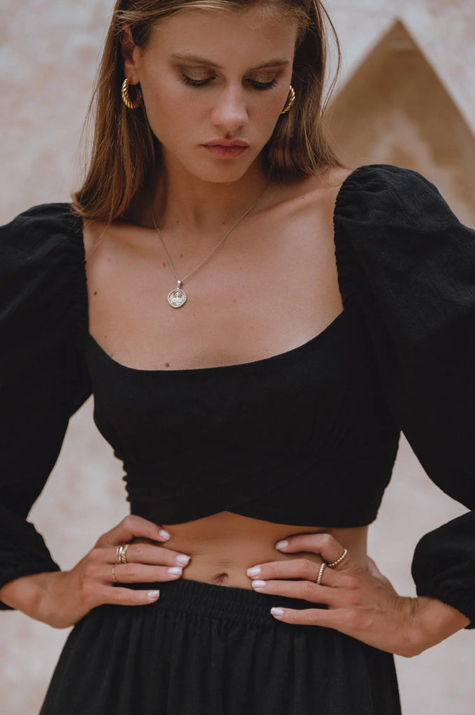 Helsa Long Sleeve Linen Top by Bali Lane Bali Lane