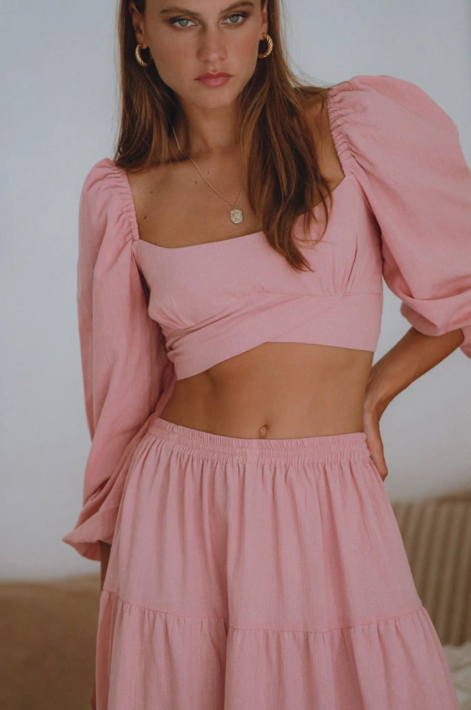 Helsa Long Sleeve Linen Top by Bali Lane Bali Lane