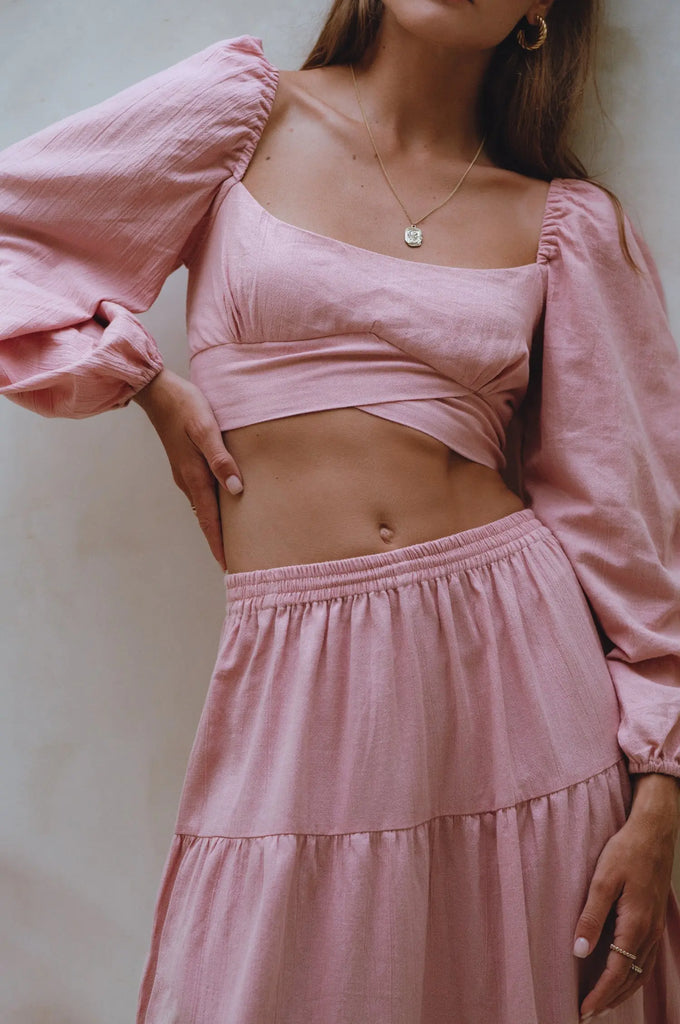 Helsa Long Sleeve Linen Top by Bali Lane Bali Lane