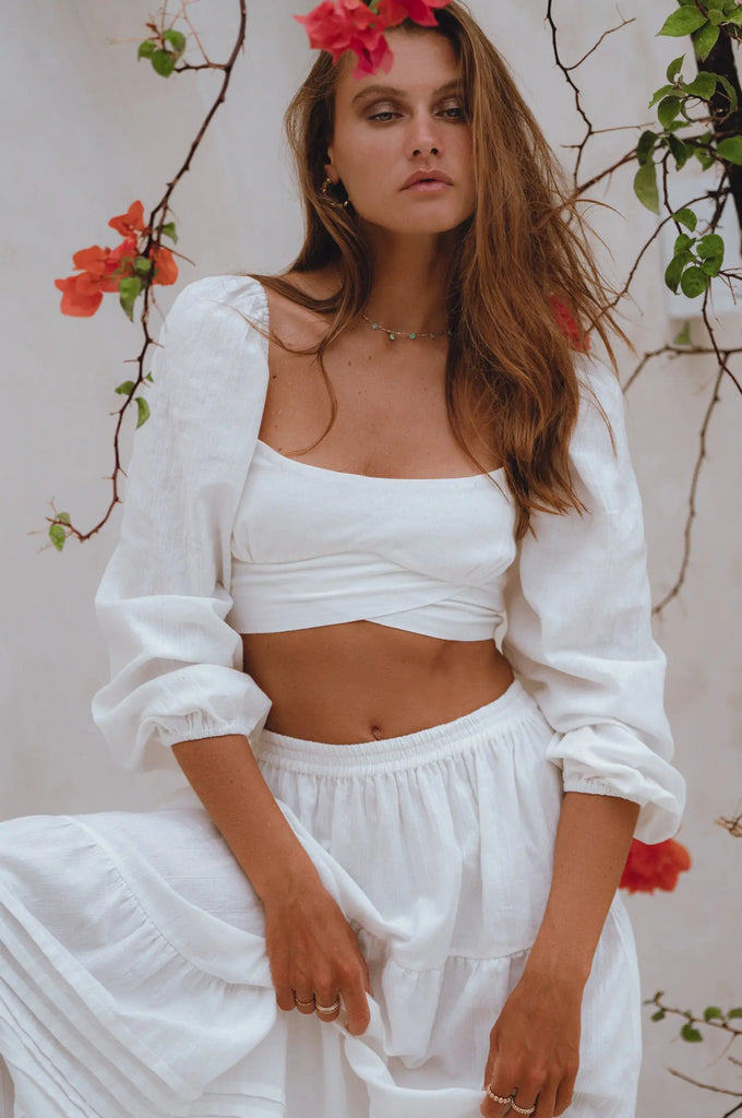 Helsa Long Sleeve Linen Top by Bali Lane Bali Lane