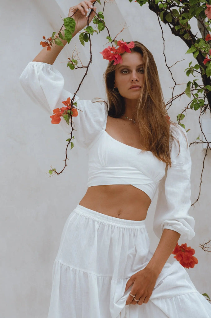 Helsa Long Sleeve Linen Top by Bali Lane Bali Lane