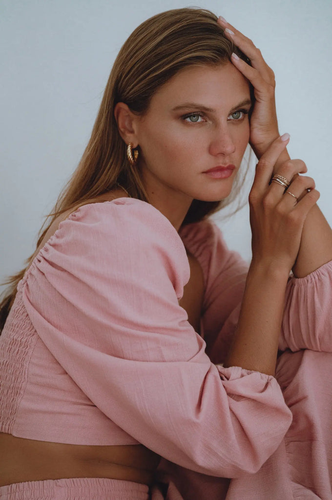 Helsa Long Sleeve Linen Top by Bali Lane Bali Lane