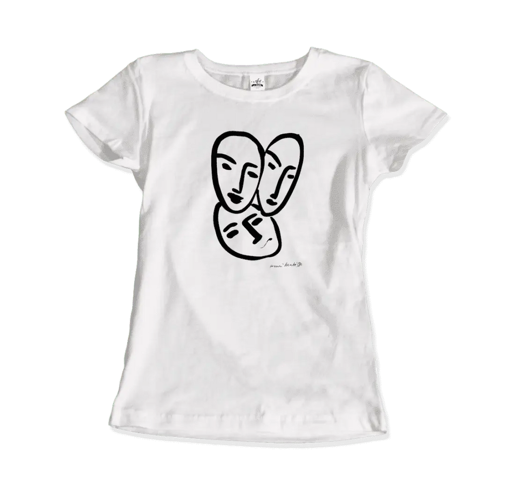 Henri Matisse Apollinaire Three Heads to Friendship 1952 Art T-Shirt by Art-O-Rama Shop ART-O-RAMA-SHOP