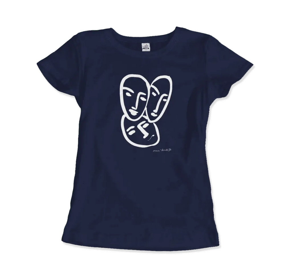 Henri Matisse Apollinaire Three Heads to Friendship 1952 Art T-Shirt by Art-O-Rama Shop ART-O-RAMA-SHOP