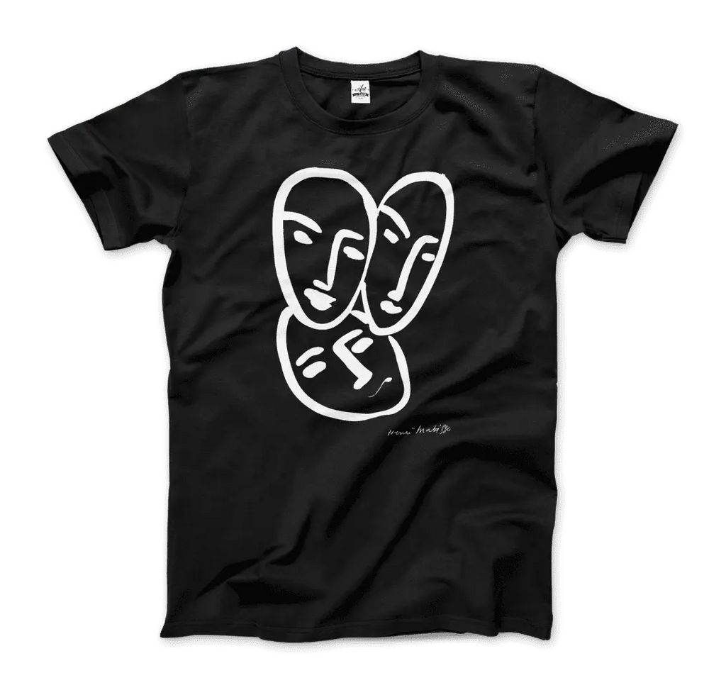 Henri Matisse Apollinaire Three Heads to Friendship 1952 Art T-Shirt by Art-O-Rama Shop ART-O-RAMA-SHOP