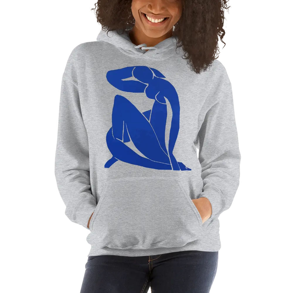 Henri Matisse Blue Nude 1952 Artwork Unisex Hoodie by Art-O-Rama Shop ART-O-RAMA-SHOP