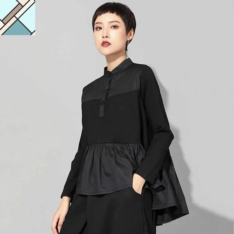 Homura Button Up Ruffle Shirt by Marigold Shadows MARIGOLD SHADOWS