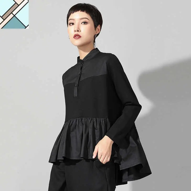 Homura Button Up Ruffle Shirt by Marigold Shadows MARIGOLD SHADOWS