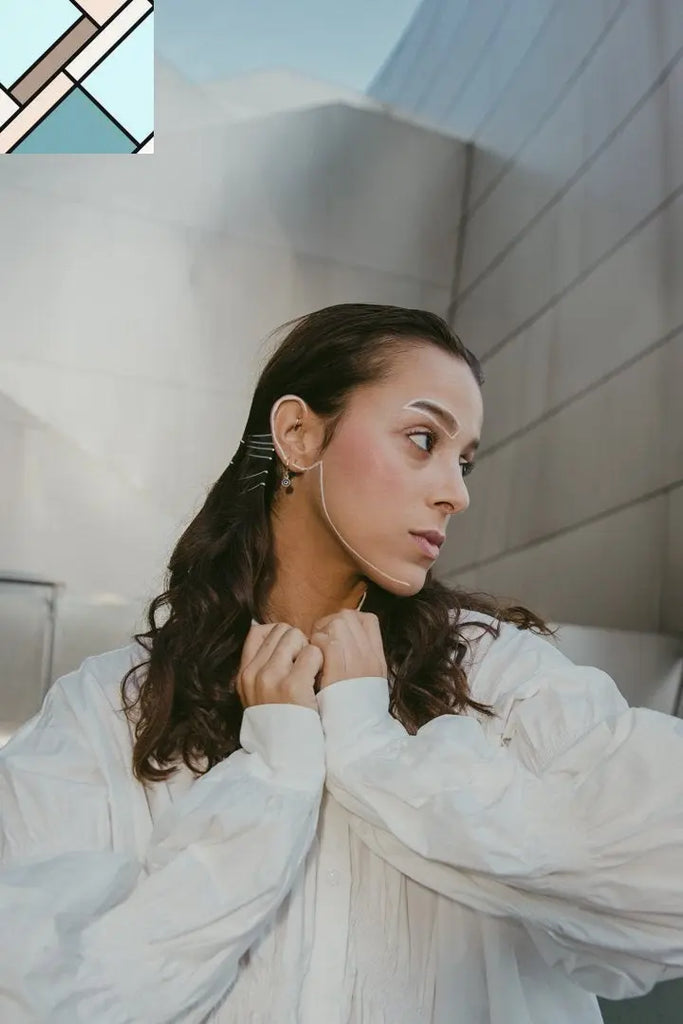 Hotaru Long Sleeve Pleated Shirt Dress - White by Marigold Shadows MARIGOLD SHADOWS